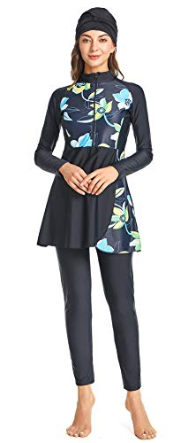 Trajes de baño Musulmanes para Mujeres y niñas, Traje de baño Modesto de Manga Larga, Traje de baño islámico de Talla Grande Burkini (L, T3) Cover