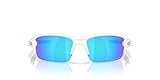 Oakley OO9511 Flak 2.0 S Polarized Rectangular Sunglasses, Polished White/Prizm Sapphire, 59 mm