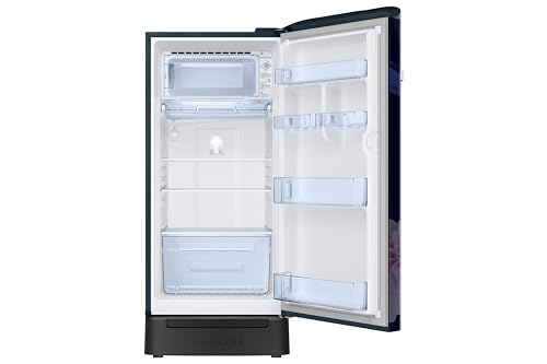 Image of Samsung 189 L, 5 Star, Digital Inverter, Direct-Cool Single Door Refrigerator (RR21H2H25BB /HL, Begonia Blue, Base Stand Drawer, Single Touch Defrost, 2026 Model)