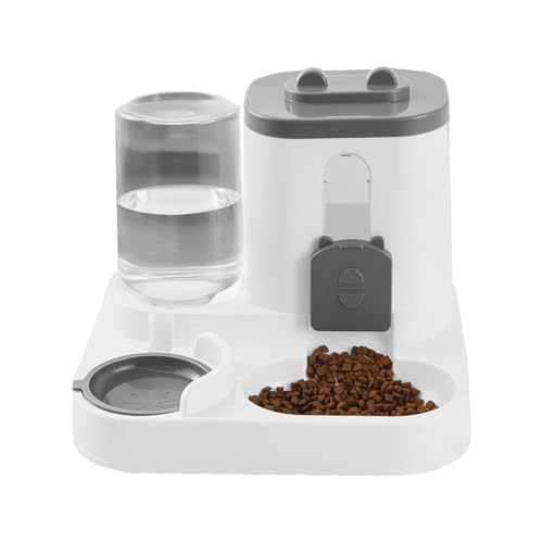 Dispensatore Automatico Di Cibo Per Gatti | Alimentatore 2 In 1 Per Cibo Per Gatti E Bevitore - Ciotola Cane E Acqua Per Cuccioli Gattini Cani Di Piccola Media Taglia In Casa Appartamento