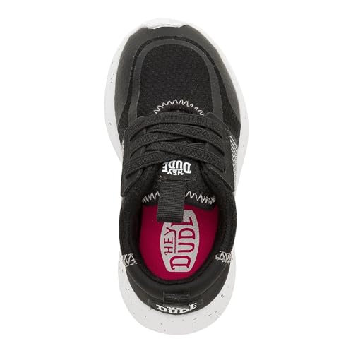 HEYDUDE Men's Kid Sirocco Play Varsity (Toddler), Black, 4 Medium - image 2