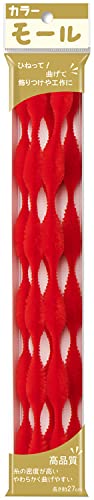 創&遊 カラーモール 5分6瓢 COL. 501 赤 直径約3~15ｍｍ 長さ約270ｍｍ 5本入り
