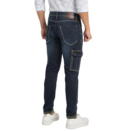 Image of Spykar Men's Ricardo Straight Fit Mid Rise Casual Jeans