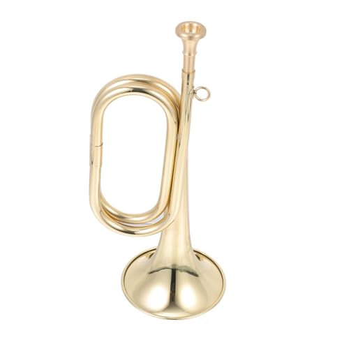 ERINGOGO 1Pc Beginner Trumpet Instrument for Golden Bugle for School Bands and Learning Music Multipurpose Design for Performance and Practice