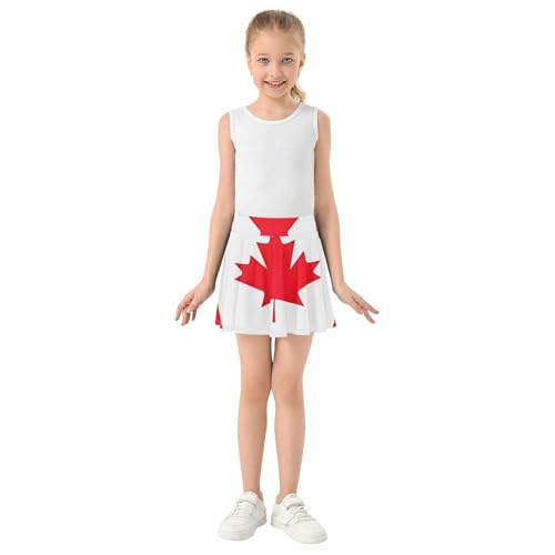 Athletic Shorts Girls Skorts Canada Flag Skirts with Shorts Print Butterfly Skirt 3t3