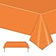 Orange Tischdecken 137x274cm Kunststoff Rechteck Tischdecken,wasserdichte Kunststoff-Tischdecken für Tische im Indoor und Outdoor Partys,Geburtstage, Hochzeiten,Haushalt Partyzubehör