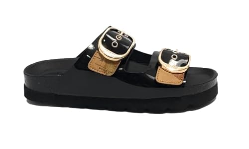 ALVIERO MARTINI 1A CLASSE Sandalo Donna 2 Fasce Black DS25PC02