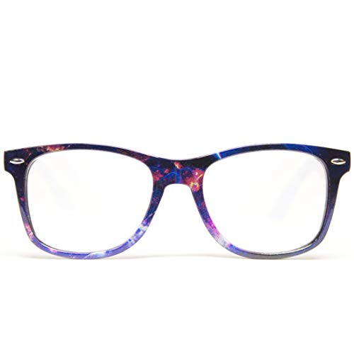 GloFX Ultimate Diffraction Glasses - Galaxy - 3D Prism Rainbow Effect - Great Edm, Festival, Concert, Fireworks, Christmas Lights, and Rave Accessory - Galaxy Frames