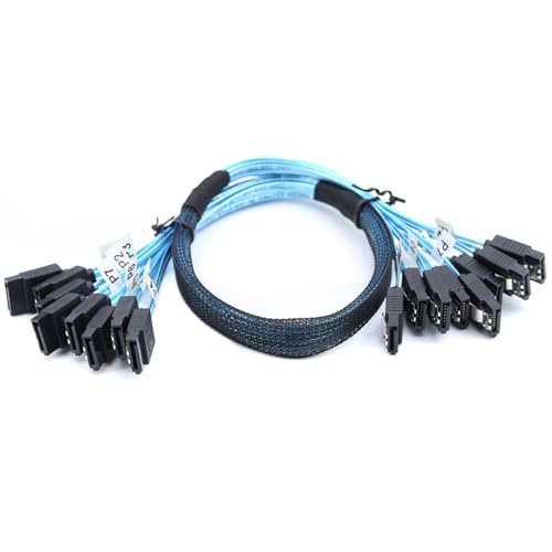 Cable 8X SATA 7Pin hembra a 8X SATA 7Pin hembra 0.5 m miniatura 7