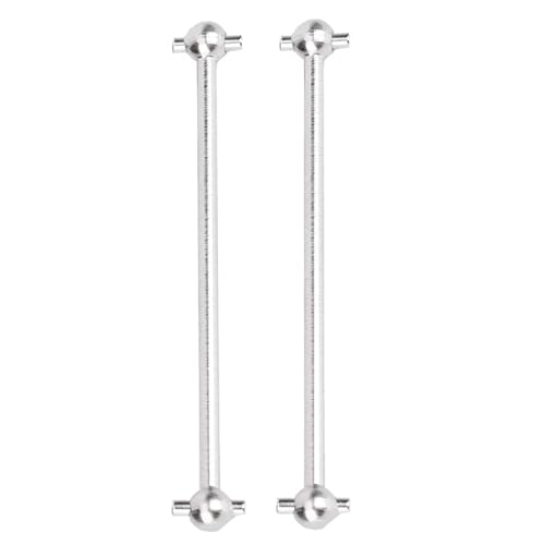 Tnfeeon 144001 1/14 RC Car Silver Metal Crankshaft Accessory Lightweight and Compact Assembly Replacement 2.5 Inch Pack of 2 Casual RC Car Users