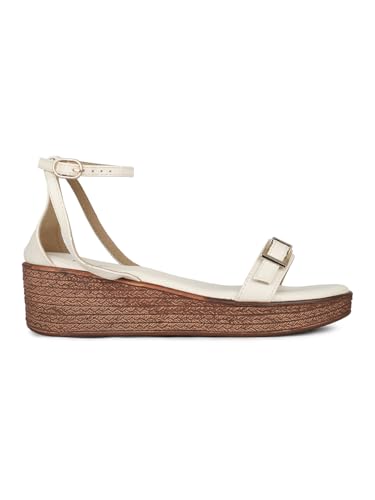 Image of Inc.5 womens Womens Cream Solid Round Toe Casual Heel Sandals Heeled Sandal