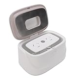 [Luz de noche suave integrada] La parte superior del calentador de toallitas presenta una luz de noche LED integrada que emite un brillo suave y no distraído. Ideal para los cambios y la alimentación de pañales nocturnos, ofrece modos constantes y activados por el sensor para adaptarse a su conveniencia sin alterar el sueño de su bebé.