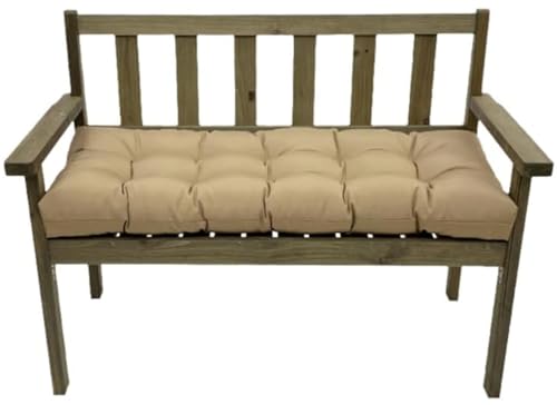 UWOBTN Cojín para Banco de Jardín Impermeable 130x50cm Interior/Exterior Cojines para Banco 2/3 Plazas Antideslizante Cojín para Asiento para Terraza Balcón Palet Comedor Columpios(Color2)