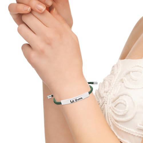 Image of Let Them Bracelets Self Worth Motivational Engraving Bracelets To Sorority Sisters Best Friends Inspirational Friendship Bracelets