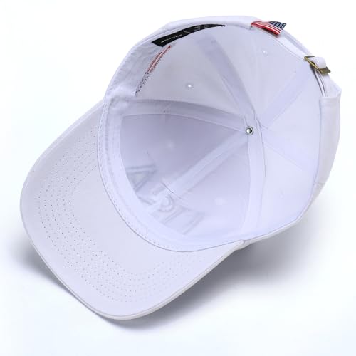 Image of USA Trucker Hat for Men & Women American Flag Cap Adjustable Baseball Cap Mesh Snap Patriotic 3D Embroidered Cap