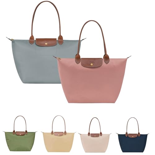 Genérico Bolso de hombro para mujer, bolso de mano de nailon plegable, gran capacidad, bolso de mano para mujer, bolso de compras informal (Rosa) Genérico Bolso de hombro para mujer, bolso de mano de nailon plegable, gran capacidad, bolso de mano para mujer, bolso de compras informal (Rosa)