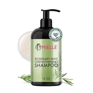 Mielle Organics Rosemary Mint Hair Strengthening Biotin Shampoo – Moisturizing Hair Shampoo for Women and Men to Gently Cleanse, Repair & Protect Strands (12 oz)