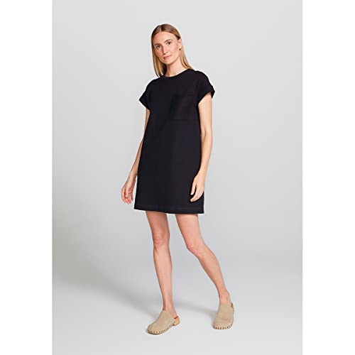 Vestido Básico Curto Em Malha Com Bolso