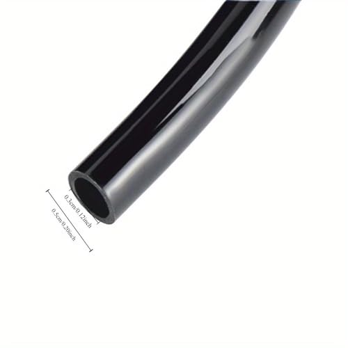 50FT (ID3mmXOD5mm) inch Drip Irrigation Tubing, Blank Distribution Line Water Hose Garden Watering Tube for Garden Irrigation (Black)