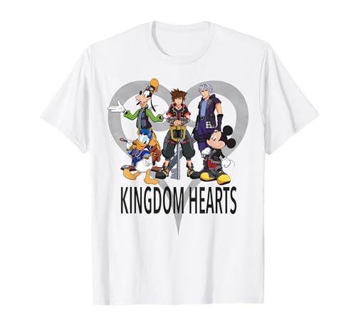 Disney Kingdom Hearts T-shirt Group Shot haut gamer vetement geek pour collectionneur et fan