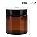 Encheng 25Pack of 4 oz Amber Round Glass Jars, with Inner Liners and black Lids,Empty Cosmetic Containers,Cream jars