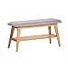 Ingresso Portascarpe Ripiano per Panca con Scarponi in bambù con Cuscino per sedili Grigi Scaffali per Scarpe in Stile Nordico Corridoio per Letto Imbottito (Dimensioni : 90cm)