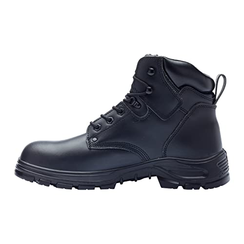 Blackrock Trekking Boot S3 Water Resistant Safety Boots with Anti Static Protection, Black Leather Safety Hiker with Steel Toe Cap & Protective Steel Midsole,Ankle Support,Lightweight Safety Work Boot