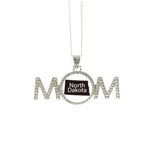 Collier carte du Dakota du Nord Ameusa, bijou tendance pour femme