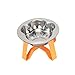 Baoblaze Elevated Cat Bowl with to Clean Stable Modern Stainless Food Bowl Pet Water Food Feeder for Small Dogs, Orange