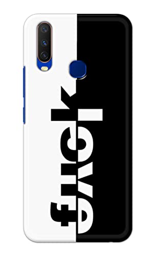 Image of PRINTFIDAA One Words Fukc Love Creative Art Innovative Wonderfull Printed Designer Hard Case for Vivo Y15 / Vivo Y17 / Vivo U10 Back Cover -(e) RPM1003
