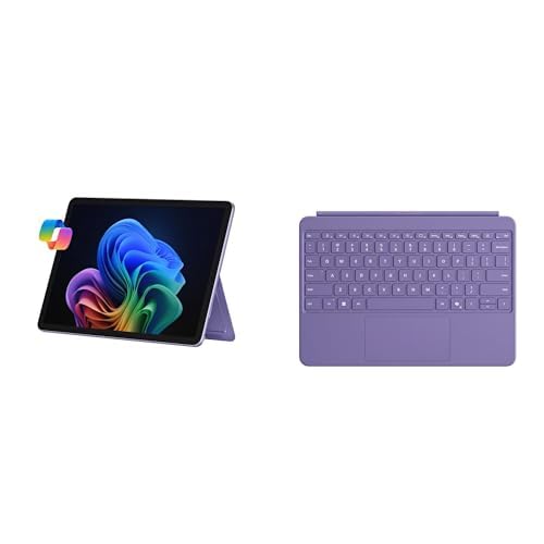 Microsoft Surface Pro 12" Copilot+ PC (2025), 16GB RAM, 256GB SSD | Surface Pro 12-inch Keyboard | 2-in-1 Bundle | Violet