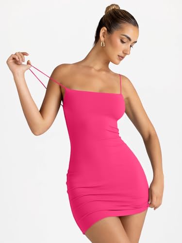 Image of LILLUSORY Women's Mini Sexy Bodycon Dress 2026 Spring Summer Going Out Short Backless Party Club Dresses Y2k Clothes