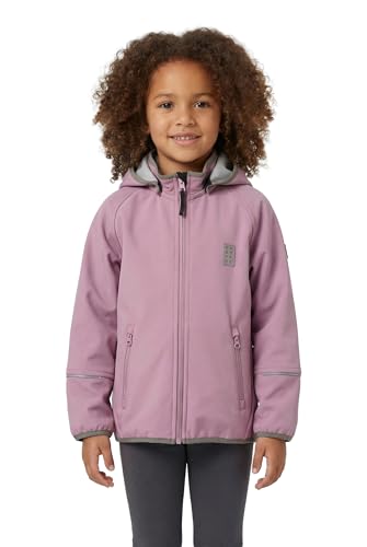 Kabooki LEGO Kinder Softshelljacke für Jungen und Mädchen | Wasserdicht (8.000 mm) & Winddicht | Outdoor Übergangsjacke mit abnehmbarer Kapuze & YKK-Reißverschluss
