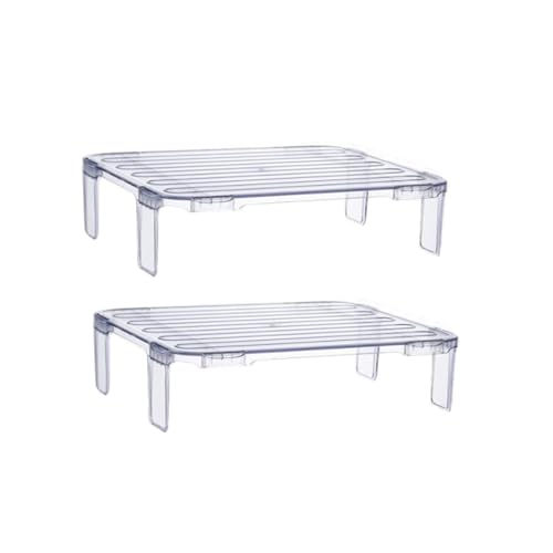 Support de rangement transparent et empilable HANABASS pour le frigo - 2