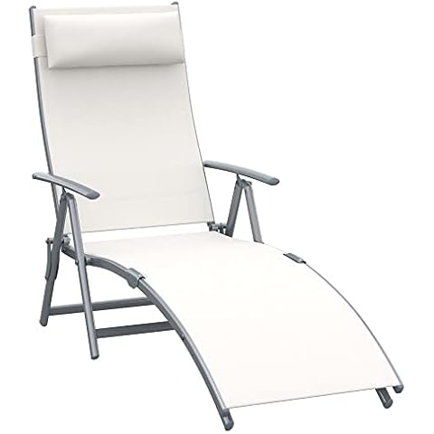 Outsunny Tumbona Plegable Respaldo Ajustable con Almohada Cover
