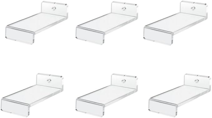 6Pack Shelves Wall Display Shelf Set for Collectibles Display Stand Holder Set Kit for Wall Mount Storage Organizer