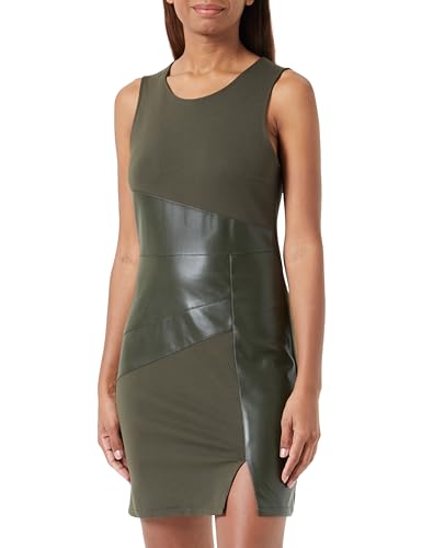 ONLY Damen Onlmarianne Faux Leather Mix Dress OTW, Rosin, S