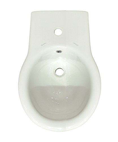 Sanitarios baño bidé hilo pared a terra, Kerasan Volant, cerámica blanca