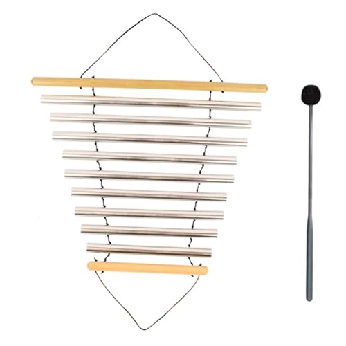 Colaxi Meditation Chime with Mallet, Bath Instrument, Tubular Chime, Meditation Bowl Sound, 9 Tones