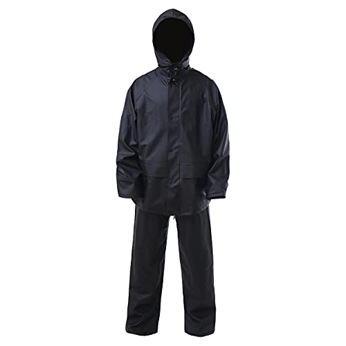 Trajes de lluvia resistentes e impermeables con capucha oculta para tormentas extremas 4