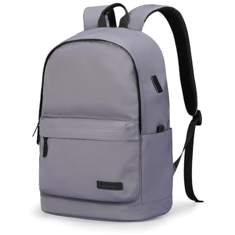 Muzee School Backpack Lightweight Travel Daypack Student Rucksack Laptop Backpack For 15.6 Inch Laptop (grey blue) Cover