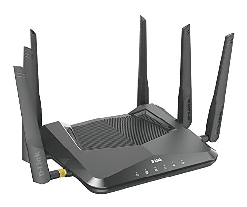 D-Link DIR-X5460 EXO AX5400 Wi-Fi 6 Router with Gigabit Ethernet Ports, MU-MIMO, Band Steering, 1024 QAM, OFDMA, WPA3, Firewall, Parental Controls and Speedtest. Works with Alexa/Gooogle Assistant.