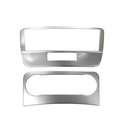 Embellecedor de botones de aire acondicionado para GLK X204 2013-2015 en acero inoxidable plata