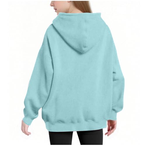 Girls' Oversized Hoodies Side Zipper on Sleeve Fashion Sweatshirts Casual Fleece Cute Pullovers Fall Winter Clothes2