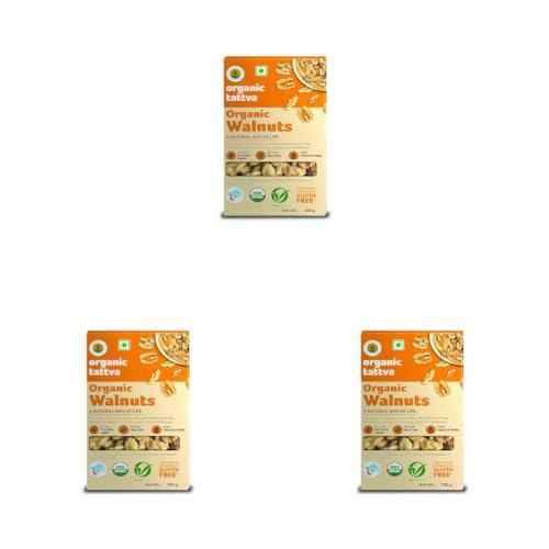 Image of Organic Tattva 'Walnuts /Akrot', Naturally Processed, No Artificial Additives (100G, Pouch) (Pack of 3)