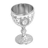 Gobelet européen : verre à vin est fabriqué en alliage de zinc robuste, qui peut utilisé pendant une longue période, tasse à vin délicate