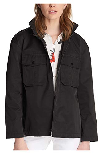 Karl Lagerfeld Paris Women's Karl Script Back Jacket, Black, M