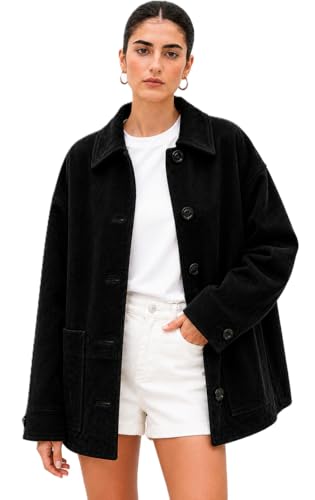 NYC Fashions Womens Fall Jackets Casual Button Down Shacket Women