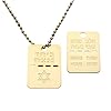 Gold Plated Bring Them Home Now Two Sides Tag Handmade Necklace Jewelry Women Men Unisex Chain Israel military necklace I Stand with Israel (Gold)