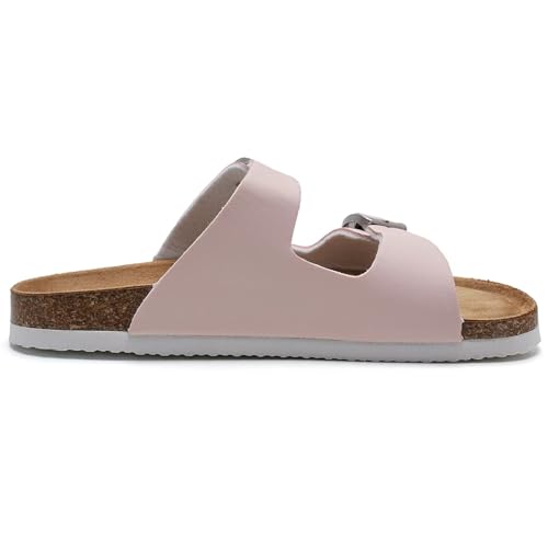 Image of Torotto Kids Sandals Boys Girls Slide Summer Non-slip Cork Glitter Toddler Slippers with Adjustable Straps for Indoor & Outdoor